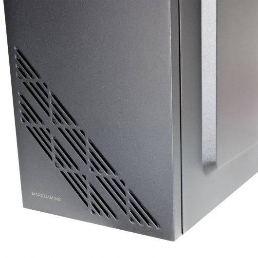 Mars Gaming MC100 Case Semi-Tower ATX, Micro ATX, Mini-ITX - Pannello Laterale Acrilico - Dimensione HDD 2.5", 3.5" - USB-A 3.0, USB-A 2.0 e Audio - Ventilatore 90mm FRGB Incluso - Supporta Raffreddamento a Liquido