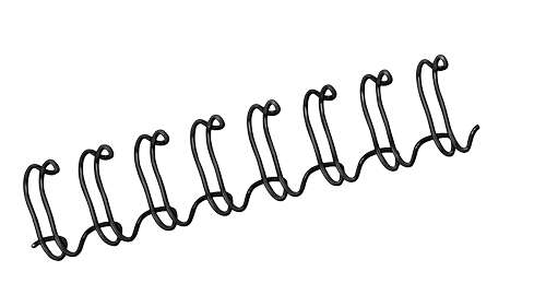Fellowes Wire Confezione di 100 Spirali Doppie Metalliche 10mm - Fino a 80 Pagine
