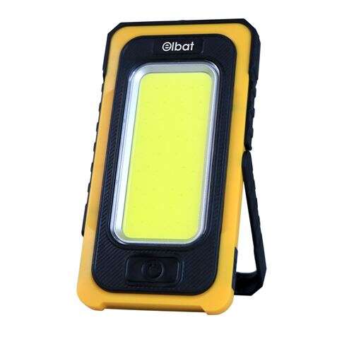 Elbat Torcia LED Solare Ricaricabile - Gancio e Magnete - Cob 10W 800LM - Colore Nero
