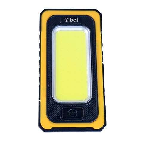Elbat Torcia LED Solare Ricaricabile - Gancio e Magnete - Cob 10W 800LM - Colore Nero