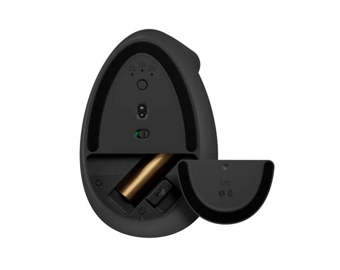 Logitech Lift Mouse Verticale Bluetooth e Wireless USB 4000dpi - 5 Pulsanti - Destrorso - Nero/Grigio