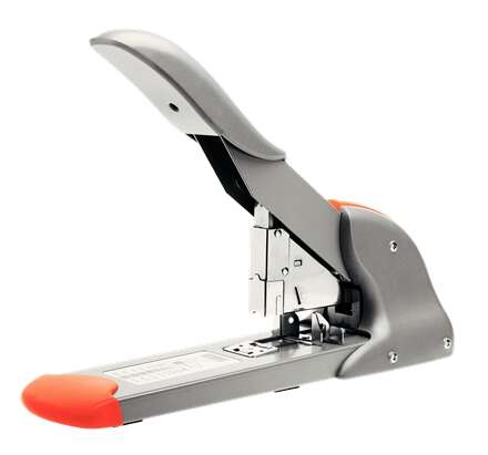 Rapid Fashion HD210 Cucitrice per Spessori - Fino a 210 Fogli - Cucitura Chiusa - Per Punti Metallici 23/8-24, 9/8-24 - Colore Grigio/Arancione