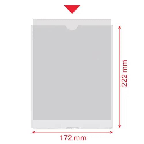 Esselte Pack di 100 Portacarnets A5 171x221mm 170Q 140 micron - PVC Trasparente Finitura Liscia