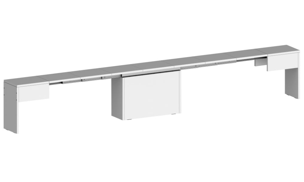 Panche Estensibili PRATIKA (2 pz) 66–290×25×45 cm – Salvaspazio, Vano Allunghe Integrato