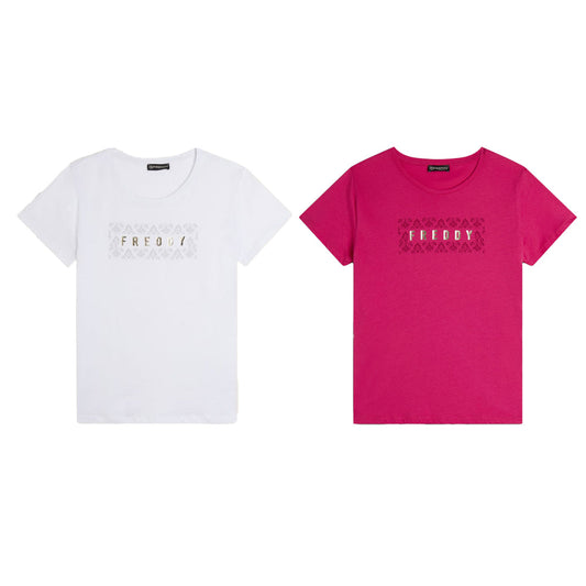 Freddy T-shirt in Jersey Leggero con Grafica Floreale S25WTRT3