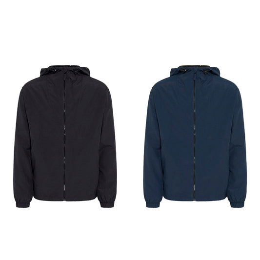 Giacca Blend BHELIOT nera con cappuccio, zip frontale, tessuto leggero e resistente, ideale per il freddo, stile casual e sportivo - SKU: 5715574532929