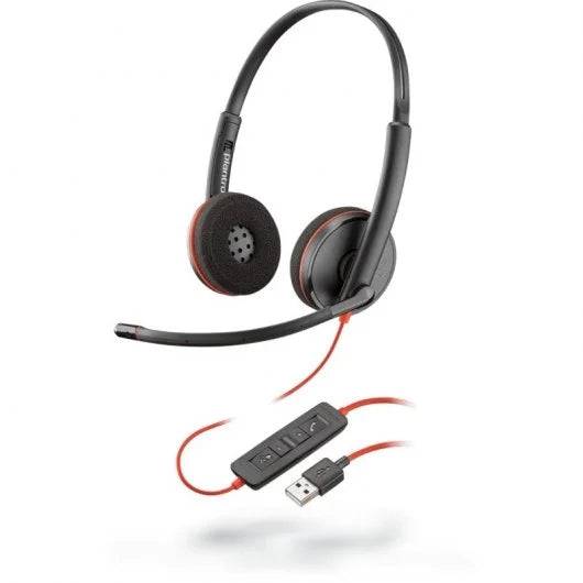 HP Poly Blackwire 3320 USB-C Cuffie con Microfono - Cuscinetti Imbottiti - Controlli su Cavo - Colore Nero