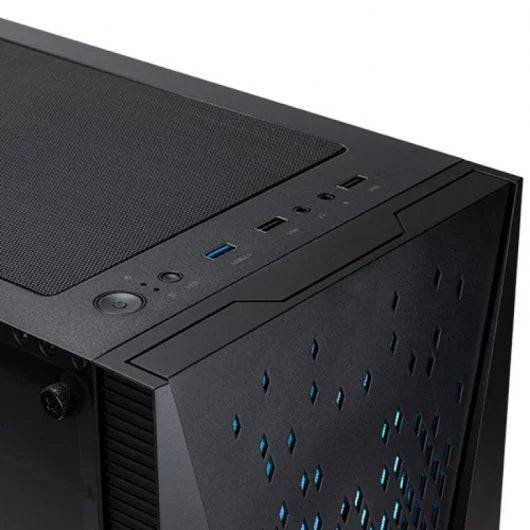 Abysm Gaming Danube Kolpa ARGB Case Torre ATX, ITX, Micro ATX - Pannello Laterale Vetro Temperato - 3.5" e 2.5" - USB-A 2.0/3.2 e Audio - 1 Ventilatore ARGB Installato - Supporta Raffreddamento Liquido