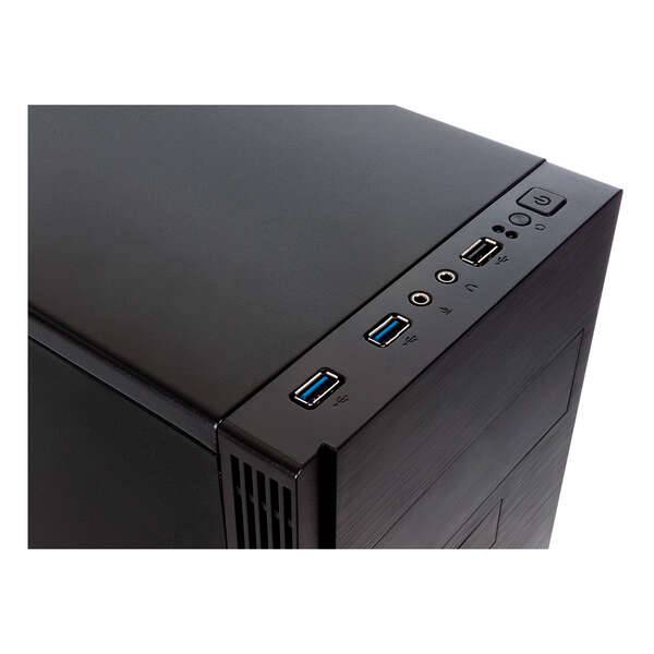 Unykach Grey Rain Case MicroATX EVO - Alimentatore 500W Incluso - Tagli Disco Supportati 3.5", 2.5" - USB-A 2.0/3.2 e Audio