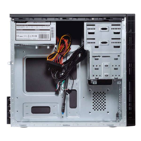 Unykach Grey Rain Case MicroATX EVO - Alimentatore 500W Incluso - Tagli Disco Supportati 3.5", 2.5" - USB-A 2.0/3.2 e Audio