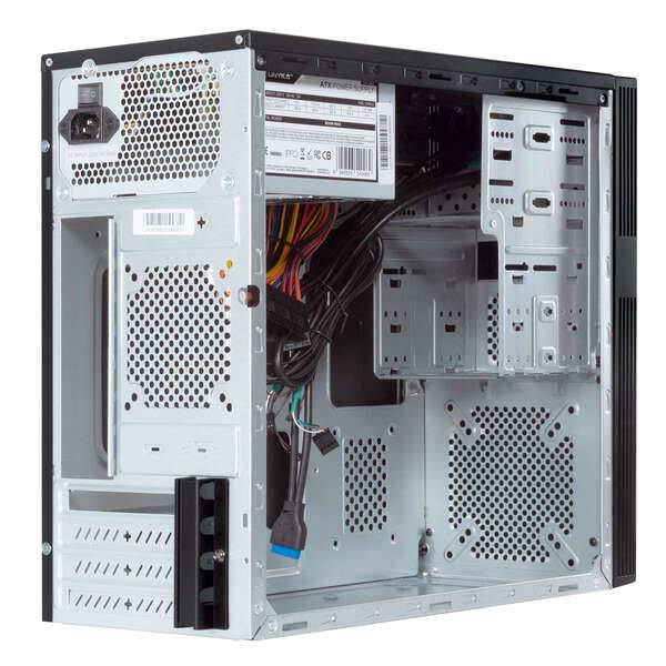 Unykach Grey Rain Case MicroATX EVO - Alimentatore 500W Incluso - Tagli Disco Supportati 3.5", 2.5" - USB-A 2.0/3.2 e Audio