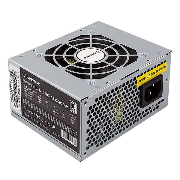 Alimentatore Unykach SFX 300W 85% Efficienza Fonte di Alimentazione 300W SFX - Ventilatore 80mm