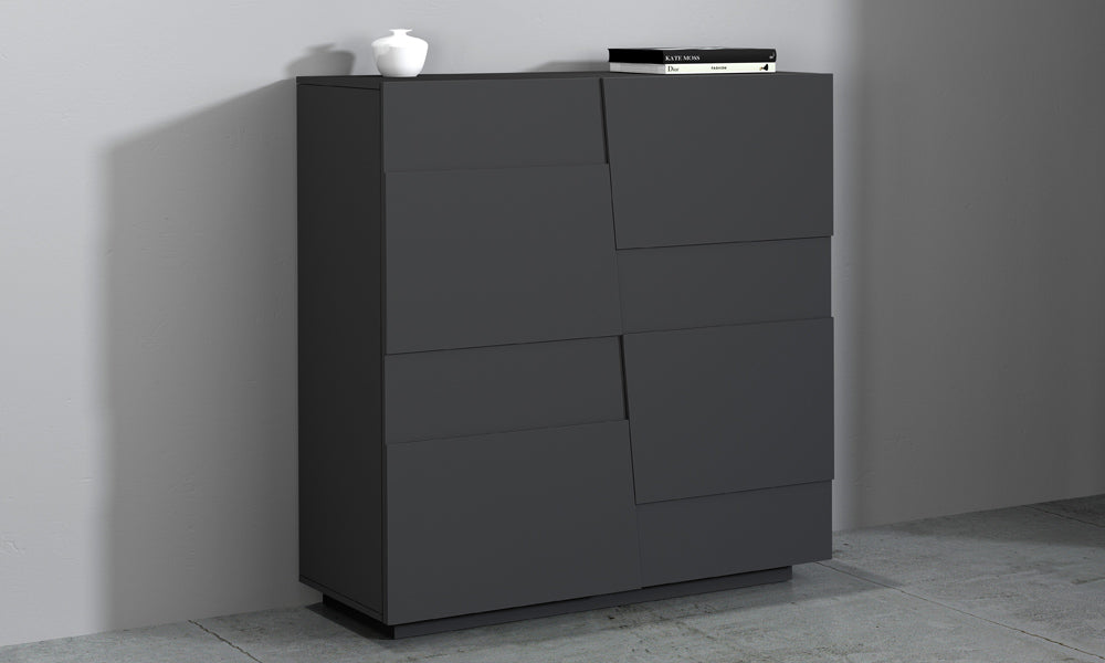 Madia Alta 4 Ante PONGO – 120x44x126 cm, Design Moderno, Made in Italy