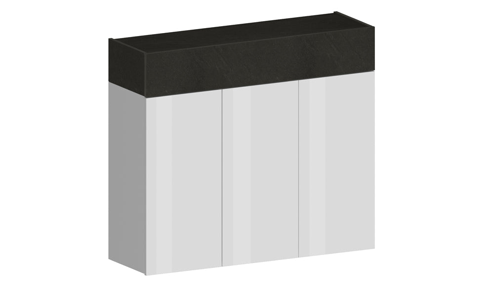 SAVONA Schuhregal mit 3 Türen und Klappblatt – Weiß glänzend/Report, modern und geräumig