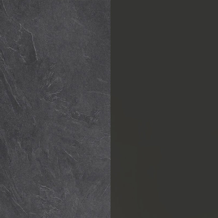 Cucina Lineare SOLE 256 cm - Antracite/Report e Legno Chiaro, Made in Italy