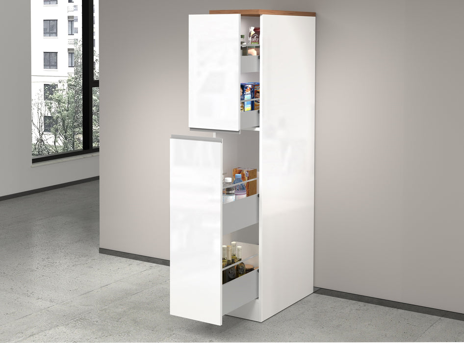 Colonna Portaspezie SOLE - Bianco/Rovere Wotan, Moderna e Elegante