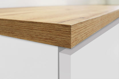 Colonna Portaspezie SOLE - Bianco/Rovere Wotan, Moderna e Elegante