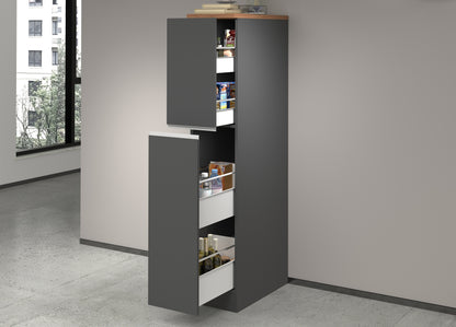 Colonna Portaspezie SOLE - Mobile Cucina con 2 Cassetti, 4 Scomparti e Soft Close