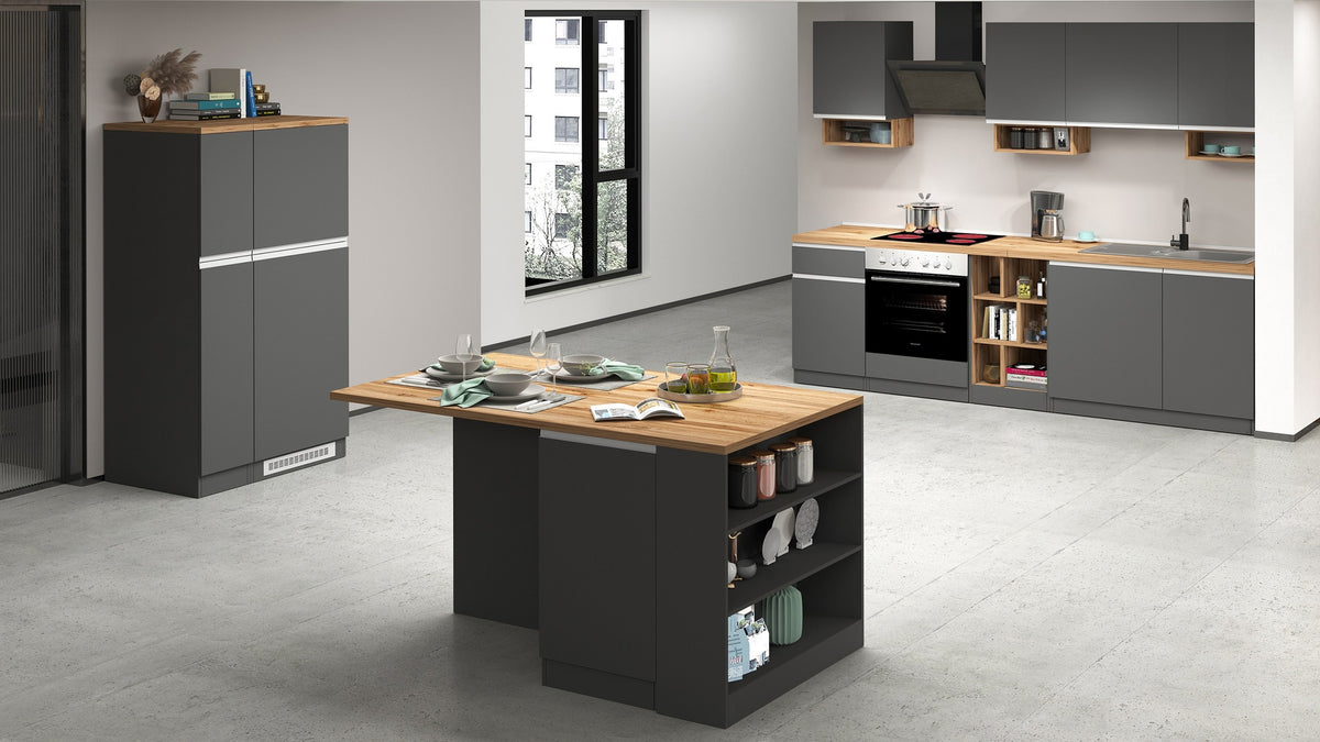 Colonna Portaspezie SOLE - Mobile Cucina con 2 Cassetti, 4 Scomparti e Soft Close