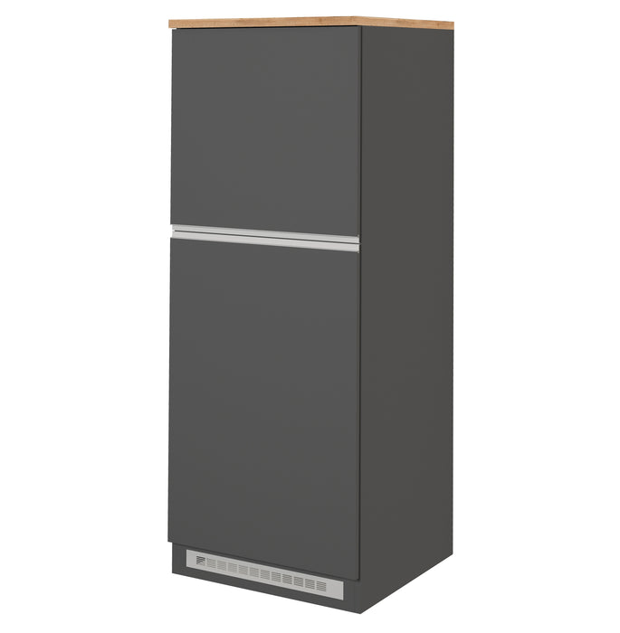 Colonna Porta Frigo SOLE - Antracite e Rovere Wotan, Design Moderno