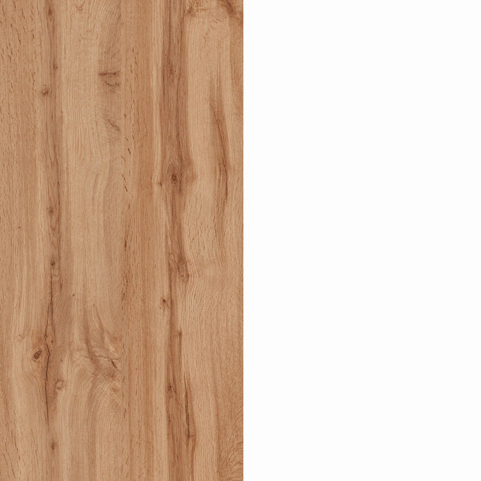 Isola Cucina SOLE 3 Ante – Bianco Lucido/Rovere, 155x90x90 cm, Made in Italy