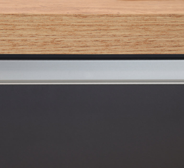 Isola Cucina SOLE 3 Ante – Antracite/Rovere Wotan, 155x90x90 cm, Made in Italy