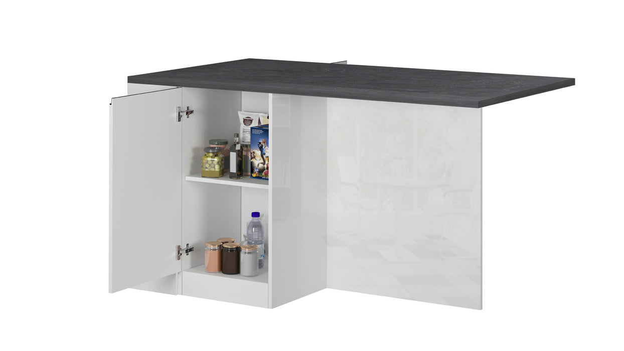 Isola Cucina SOLE 2 Ante – Bianco/Report, 160x90x90 cm, Made in Italy