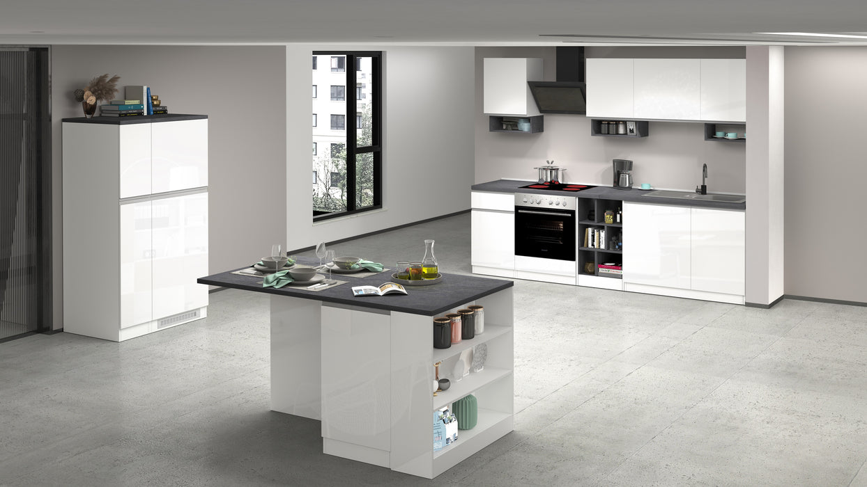 Isola Cucina SOLE 2 Ante – Bianco/Report, 160x90x90 cm, Made in Italy