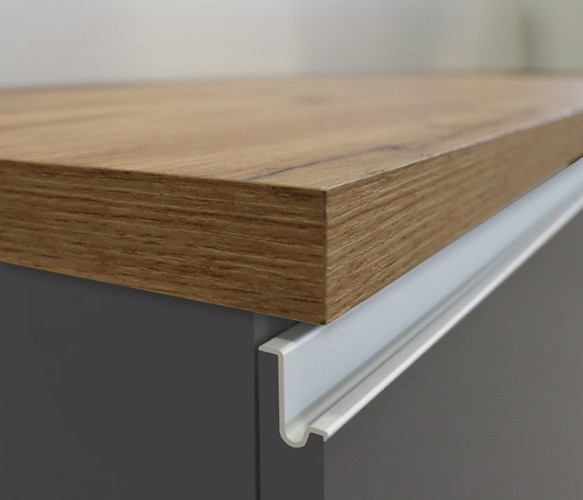 Isola Cucina SOLE 2 Ante – Antracite/Rovere Wotan, 160x90x90 cm, Made in Italy