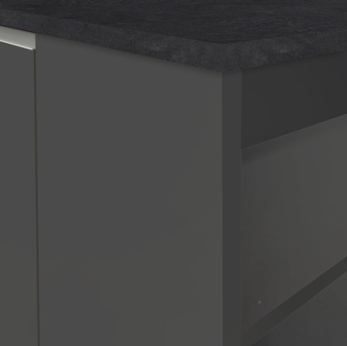 Isola Cucina SOLE 2 Ante – Antracite/Report, 160x90x90 cm, 3 Posti, Made in Italy