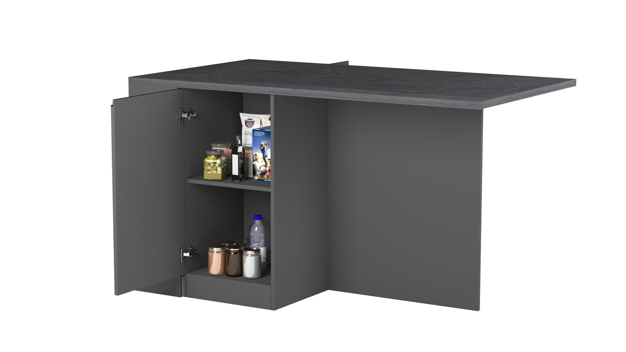 Isola Cucina SOLE 2 Ante – Antracite/Report, 160x90x90 cm, 3 Posti, Made in Italy