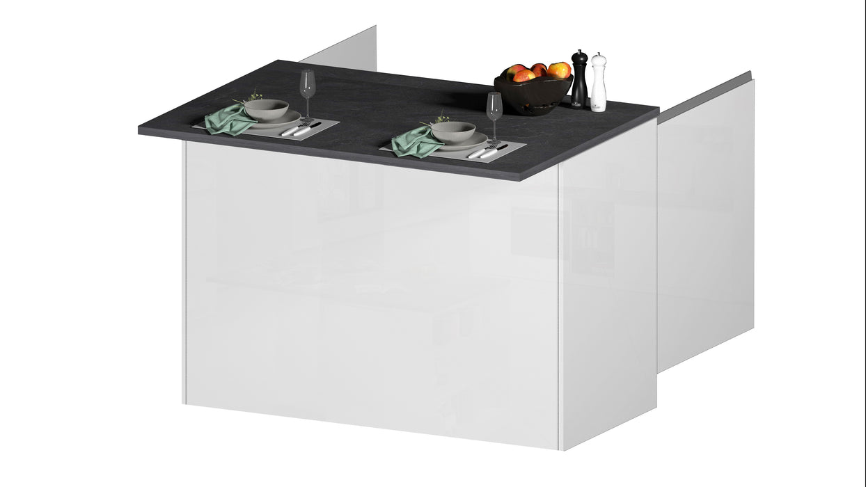 Isola Cucina SOLE 2 Ante – Bianco/Report, 125x90x90 cm, Made in Italy