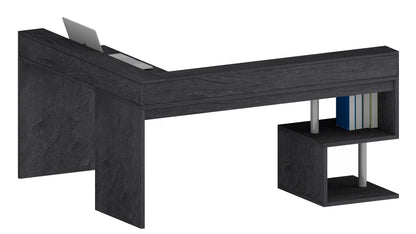 Scrivania a "S" angolare con piano rialzato Dimensioni: 160/180X60X92,5