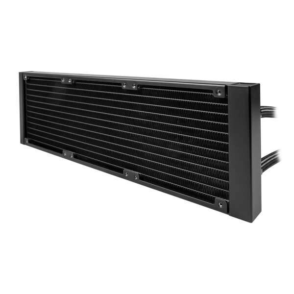Unykach Aquastorm 360 Kit Raffreddamento Liquido - 3 Ventilatori 120mm - Illuminazione RGB - Display Temperatura CPU - Tubo 38mm