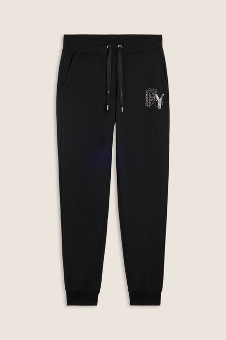 Freddy Pantaloni Sportivi con Polsini in Costina e Strass S25WCXP2