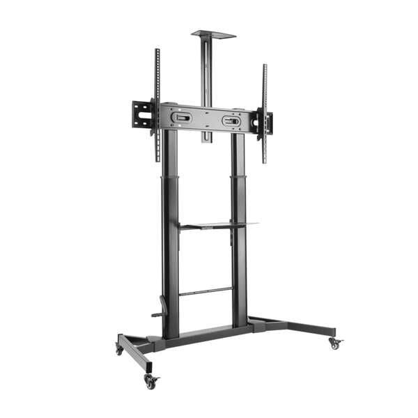 Aisens Supporto da Pavimento per TV/Monitor da 60" a 100" - Max 100kg - Altezza Regolabile - Movimento Orizzontale e Verticale