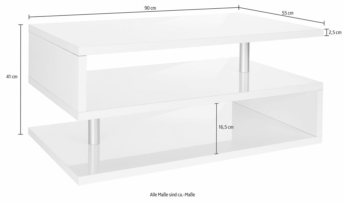 Tavolino da Salotto Zeta 90 - Mobile Elegante per la zona giorno