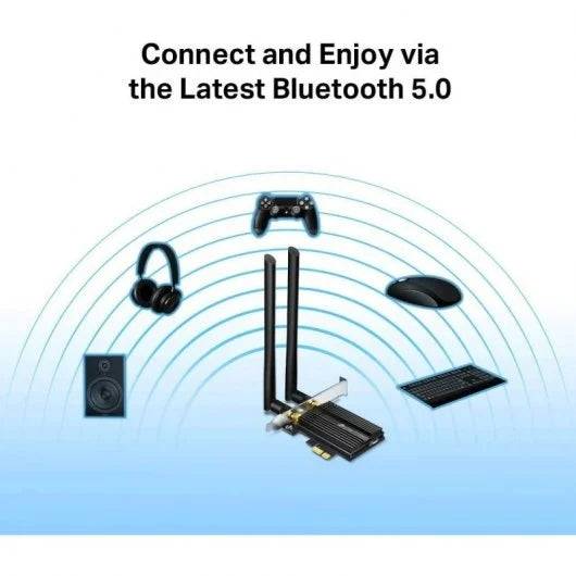 TP-Link Archer TX50E Adattatore di Rete PCIe AXE3000 Wi-Fi 6E Bluetooth 5.0 - 2 Antenne
