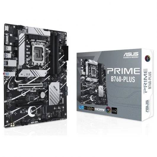 Asus Prime B760-Plus Placa Base Intel 1700 - HDMI, VGA, PCIe 5.0, M2, 4x Sata III, USB 2.0, 3.2, RJ-45, DisplayPort