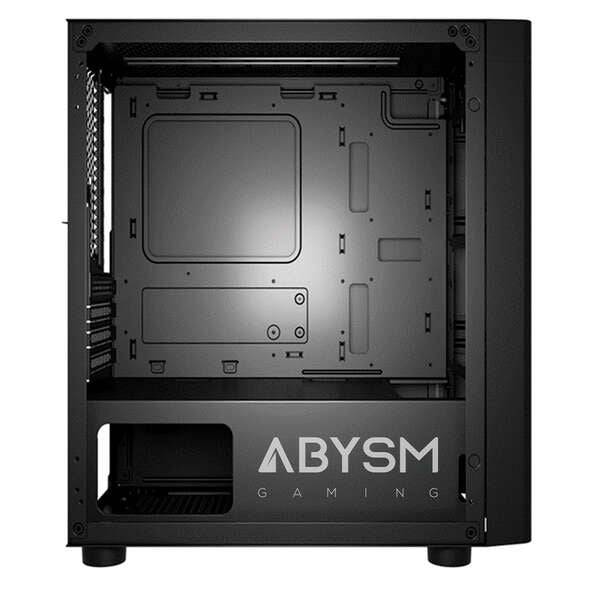 Abysm Danube Inva MX202 Case Torre ITX, Micro ATX - Fianco Cristallo Temperato - 3.5" e 2.5" - USB-A, USB-C e Audio - 3 Ventole ARGB Installate - Supporta Raffreddamento Liquido