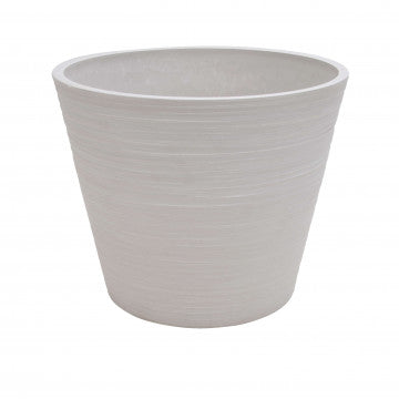 Vaso in fibra sintetica diametro 31 cm altezza 25,4 cm colore bianco