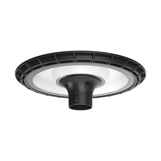 V-Tac Lampada LED Giardino 120W 4000K IP65 per Paletti Ø60mm con design circolare nero e diffusore LED ad alta luminosità.