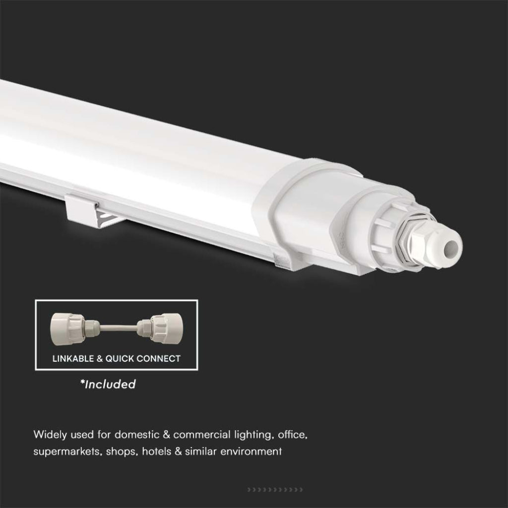 Plafoniera LED V-Tac 18W 60cm collegabile con connettore rapido incluso, ideale per uffici, negozi e ambienti commerciali.