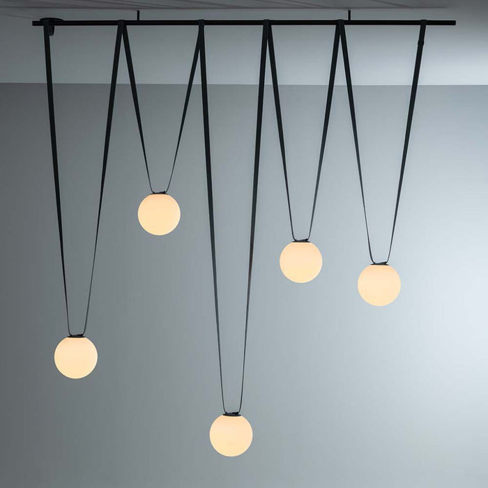 Lampada LED da Binario 10W Sferica Opale 3000K Colore Nero