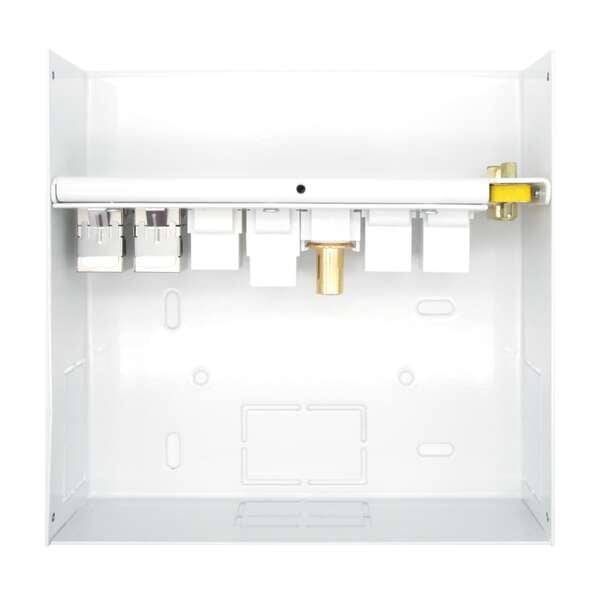 Aisens Scatola di Connessioni VGA, Jack 3.5, 2x HDMI, 1x USB-, 1x USB-B, 2x RJ45 Cat.6A STP - Colore Bianco