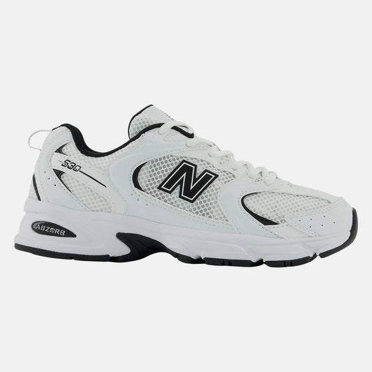 Scarpe sportive da uomo bianche con dettagli neri, tomaia in mesh traspirante, suola ammortizzata ABZORB, design moderno per corsa e allenamento - SKU: sku-58228978975069