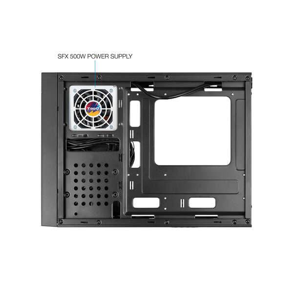 Tooq Scatola Slim MATX TQC-3008U3CD 500W Lettore Schede - Colore Nero