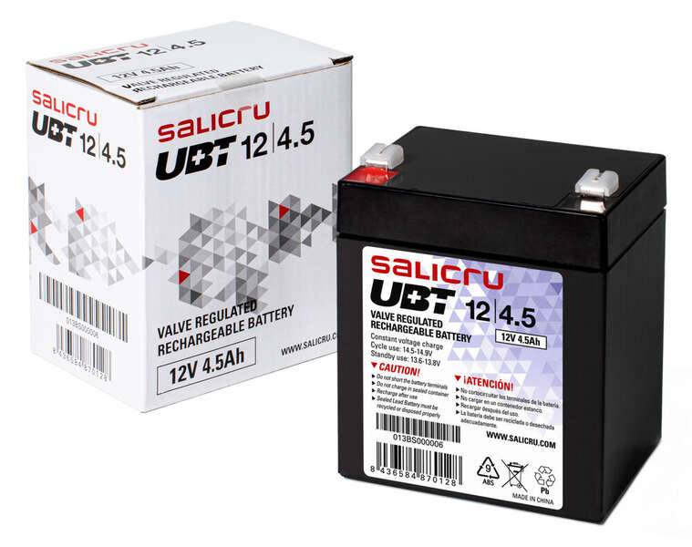 Salicru UBT 12/4,5 Batteria AGM Ricaricabile da 4,5 Ah / 12 V - Colore Nero