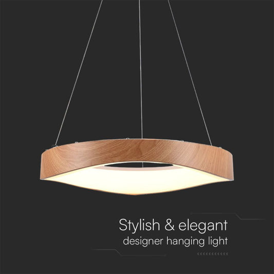 Lampadario LED sospeso VT-7974 elegante e moderno, 25W luce calda 3000K, ideale per arredamento contemporaneo in soggiorni e sale da pranzo.