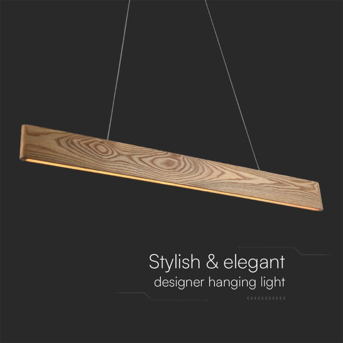 Lampadario LED sospeso 10W in legno con plafoniera moderna 3000K, stile elegante e minimal per ambienti moderni.